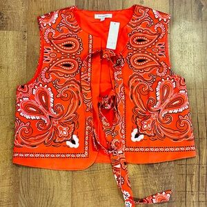 Red Paisley Vest